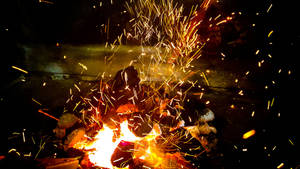 Sparkling Bonfire Heat Wallpaper