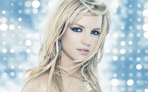 Sparkling Britney Spears In Blue Wallpaper