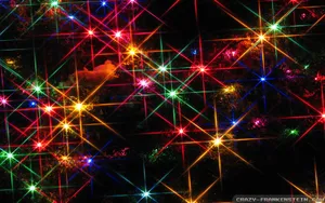 Sparkling Colorful Christmas Lights Wallpaper
