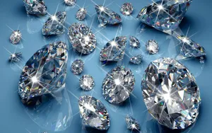 Sparkling Diamonds Blue Table Wallpaper