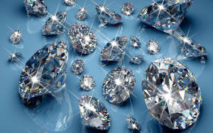 Sparkling Diamonds Blue Table Wallpaper