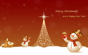 Sparkling Tree Christmas Desktop Wallpaper