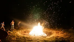 Sparkly Bonfire In Romania Wallpaper