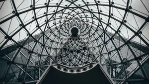 Spectacular Symmetry Of A Glass Dome Architecture Wallpaper