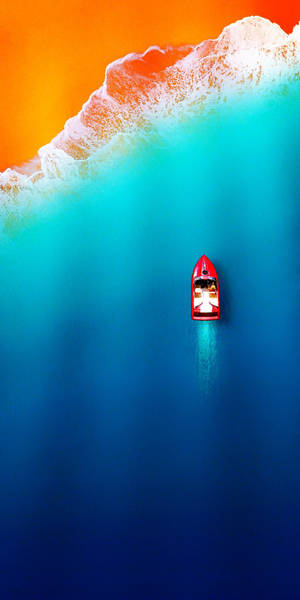 Speedboat Shoreline Iphone 12 Wallpaper