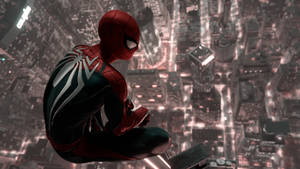 Spider Man Above New York Wallpaper
