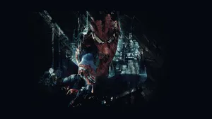 Spider Man Graffiti In Black Wallpaper