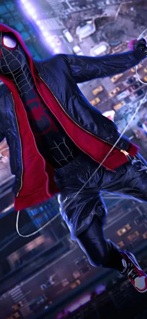 Spider Man In Spider Man Into The Spider Verse Wallpaper