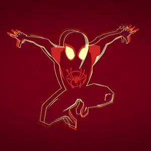 Spider Man Into The Spider Verse Line Art Wallpaper