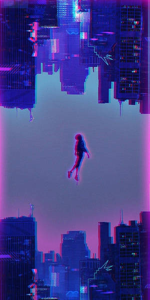 Spider Man Into The Spider Verse Purple Artwork Wallpaper