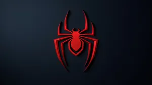 Spider - Man Logo On A Dark Background Wallpaper