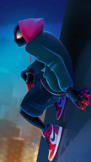 Spider Man Miles Morales Iphone Fan Art Wallpaper