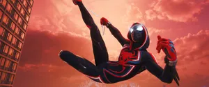 Spider Man Miles Morales Jumping Ps5 Wallpaper
