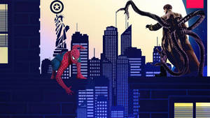 Spider Man No Way Home Cartoon Art Wallpaper