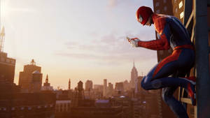 Spider Man On A Ledge 4k Wallpaper