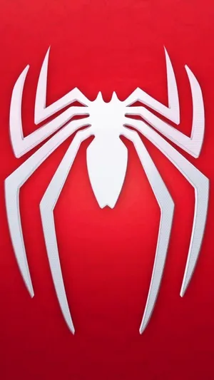 Spider Man White Logo Red Background Wallpaper