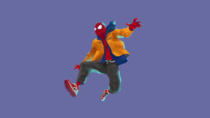 Spider Man With Costume And Jeans Wallpaper