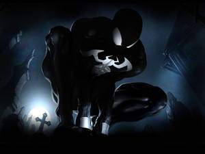 Spiderman In Black Suit Wallpaper