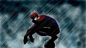 Spiderman In Rain Wallpaper