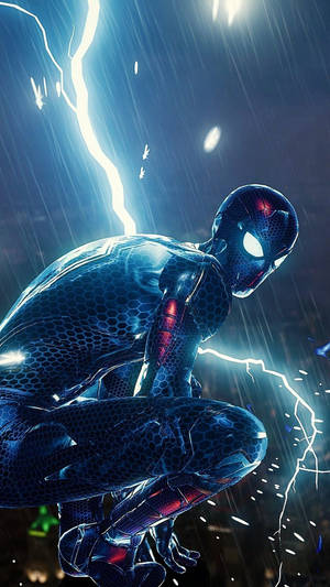 Spiderman Metal Black Suit Wallpaper