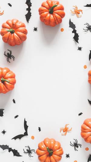 Spiders And Bats Halloween Iphone Wallpaper