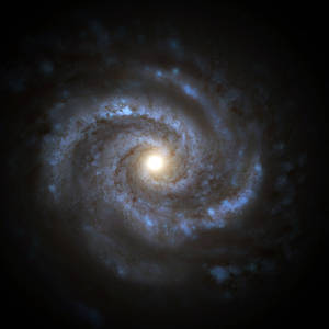 Spiral Milky Way Galaxy In Outer Space Wallpaper