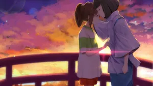 Spirited Away Chihiro And Haku Art Wallpaper