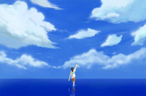 Spirited Away Chihiro At Sea Art Wallpaper