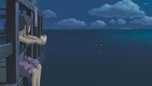 Spirited Away Chihiro Looking At Sea Wallpaper