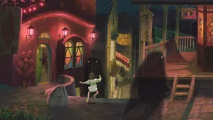 Spirited Away Chihiro Runs Away Wallpaper