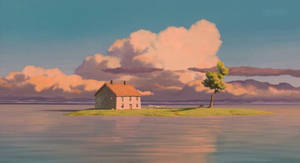 Spirited Away House On An Island Wallpaper