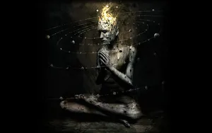 Spiritual Aesthetic Universe Man Wallpaper