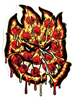 Spitfire Logo Pizza Slices Wallpaper