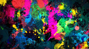 Splatter Paint Art Wallpaper