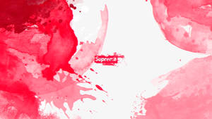 Splatter Red Abstract Painting Wallpaper