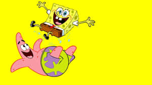 Sponge Bob Patrick Bouncing Fun Wallpaper