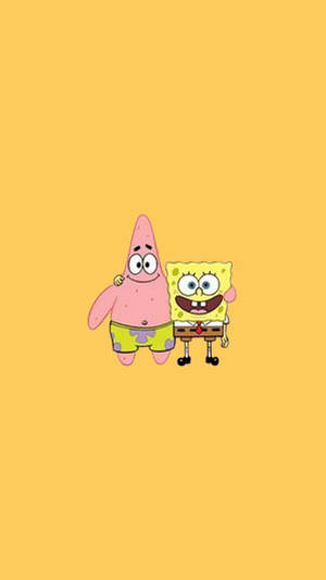 Spongebob And Patrick Home Screen Wallpaper