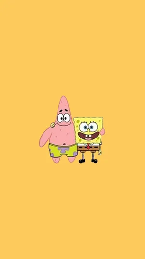 Spongebob And Patrick Home Screen Wallpaper