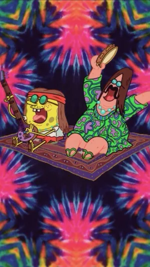 Spongebob Hippie Stoner Wallpaper