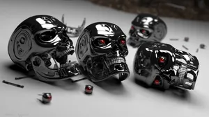 Spooky 3d Ghost Head Toy Wallpaper