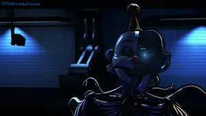 Spooky Ennard Clown Robot Wallpaper