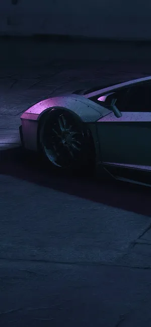 Sporty Luxury Vibes - Blue Lamborghini Iphone Wallpaper