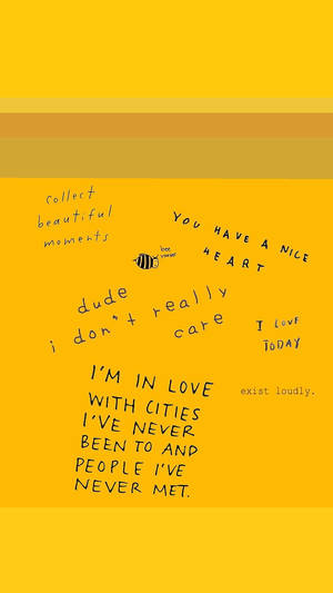 Spread Some Sunshine With This Delightful Cute Yellow Aesthetic Wallpaper