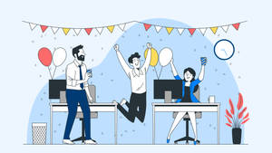 Sprightly Puppies Playing Outdoors Wallpaper