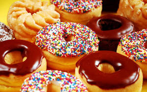 Sprinkle Filled Donuts Wallpaper