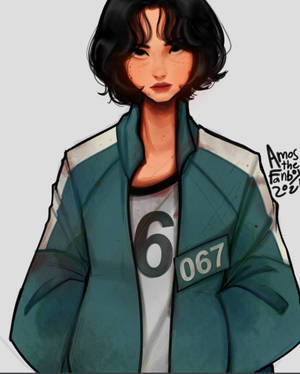 Squid Game 067 Simple Drawing Wallpaper