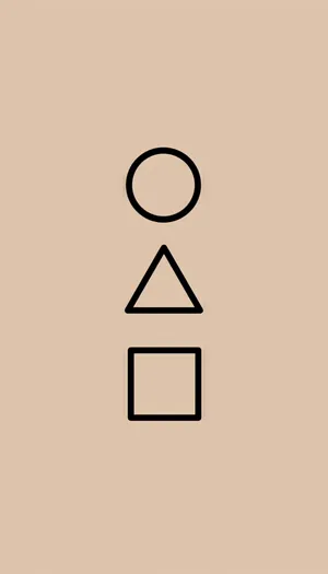 Squid Game Circle Triangle Square Shapes Wallpaper