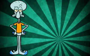 Squidward Tentacles Grumpy Look Wallpaper
