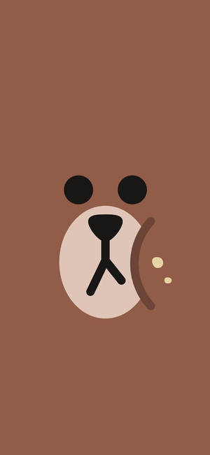 Squishy Brown Line Friends Wallpaper