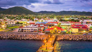 St Kitts And Nevis During Night-time Wallpaper